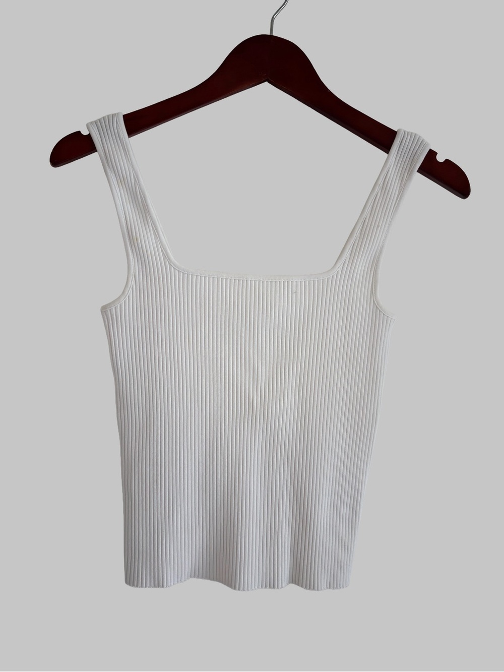 Vince White Square-Neck Ribbed Tank - Picture 4 of 7